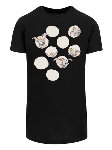 F4NT4STIC Long Cut T-Shirt Long Cut T-Shirt 'Disney Dumbo Peekaboo' in schwarz