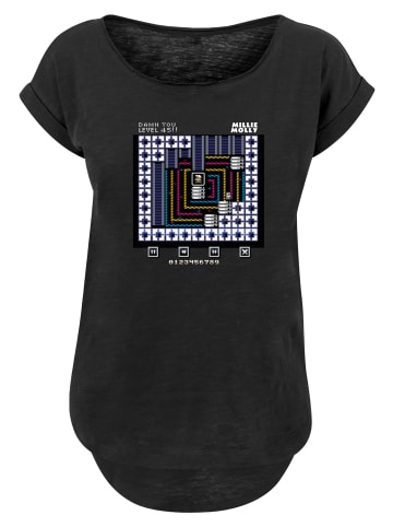F4NT4STIC Long Cut T-Shirt Retro Gaming Level 45 in schwarz