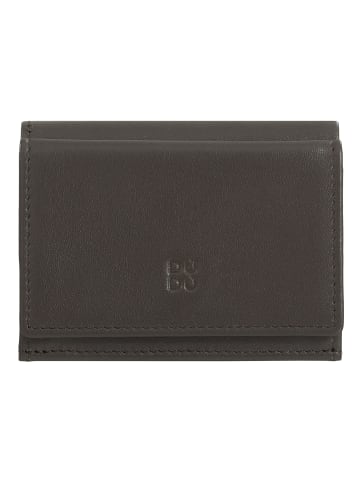 DuDu Geldbörse Leder 10 cm in coffee brown