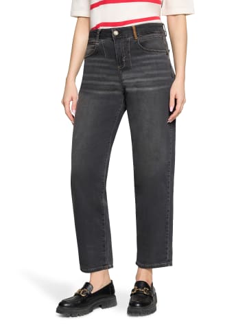 CARTOON Used Look-Jeans mit Waschung in Black Denim