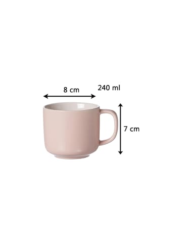 Ritzenhoff & Breker Kaffeetasse mit Untertasse Jasper 240 ml in Rosa