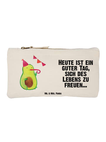 Mr. & Mrs. Panda Schminktasche Avocado Party mit Spruch in Weiß