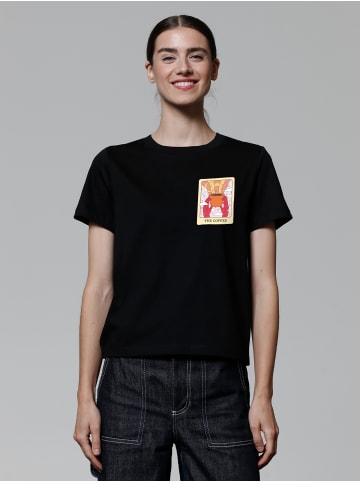 wat? Apparel T-Shirt Tarot The Coffee in Schwarz
