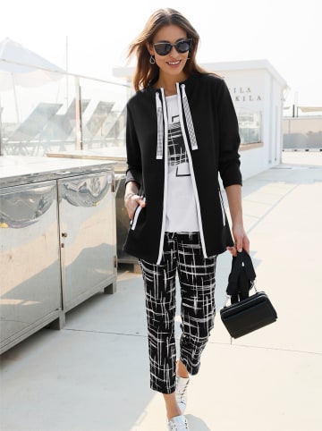 WITT WEIDEN Schlupfhose in schwarz-weiß-bedruckt