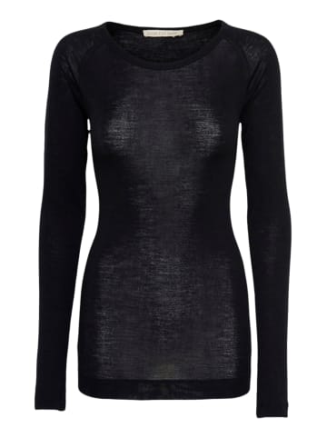 Seamless Basic T-shirt Woolen Jade in Black