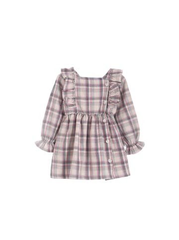 SOLANG Kleid in Hellgrau Fuchsia