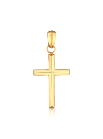 KUZZOI Anhänger 925 Sterling Silber Kreuz in Gold