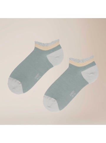 Kunert Sneakersocken Elegant Essential edler Glanz in sage