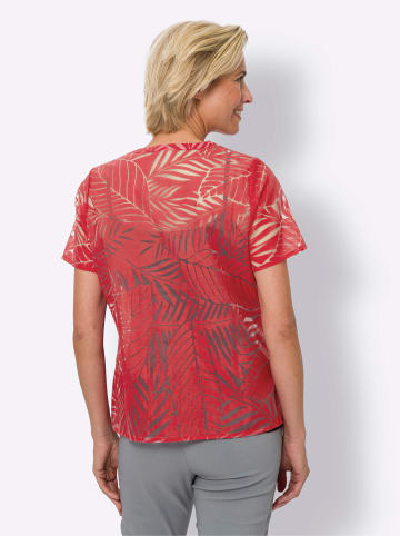 Sieh an! Kurzarm-Bluse in rot