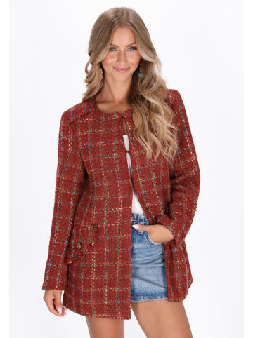 IZIA Coat in orange multicolor