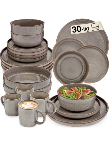 Sänger Tafelservice Kairo Graphit - 30 teilig aus Steingut
