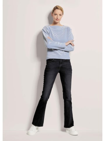 MADELEINE Ringel-Shirt in royalblau / wollweiß