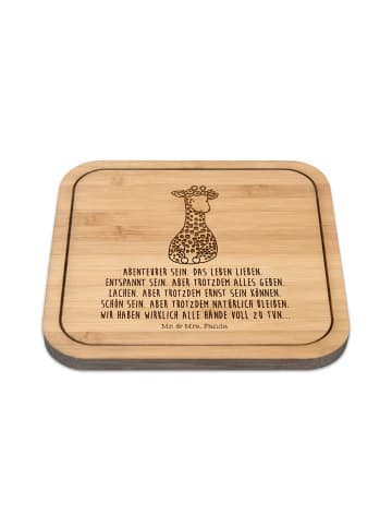 Mr. & Mrs. Panda kork untersetzer Giraffe Blumenkranz mit Spruch in Transparent