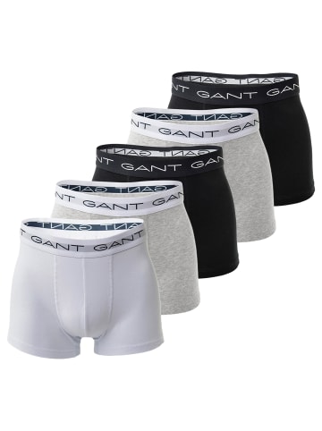 Gant Boxershort 5er Pack in Schwarz/Grau/Weiß