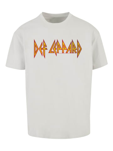 F4NT4STIC Heavy Oversize T-Shirt Def Leppard Shatter Logo in lightasphalt