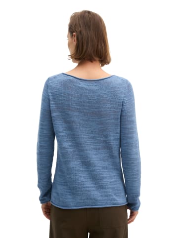 Marc O'Polo Slub-Pullover slim in Provincial Blue