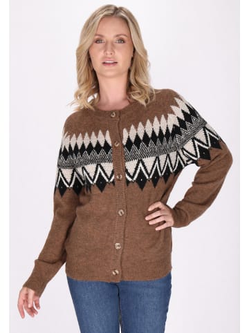 usha FESTIVAL Damen Cardigan in Kamel Mehrfarbig