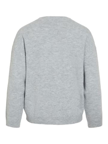 Vila Strickpullover in Light Grey Melange