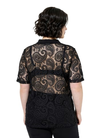 Ulla Popken Poloshirt in schwarz