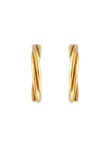 Elli Ohrringe 925 Sterling Silber Twisted in Gold