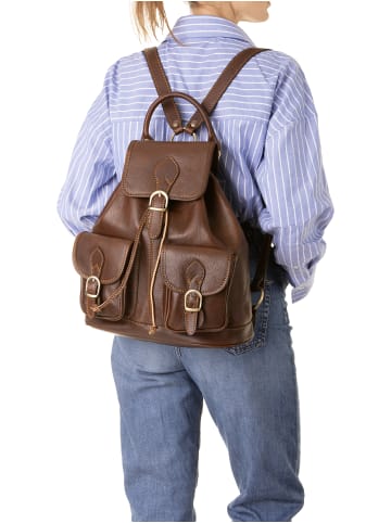 Viola Castellani Rucksack in DARK BROWN