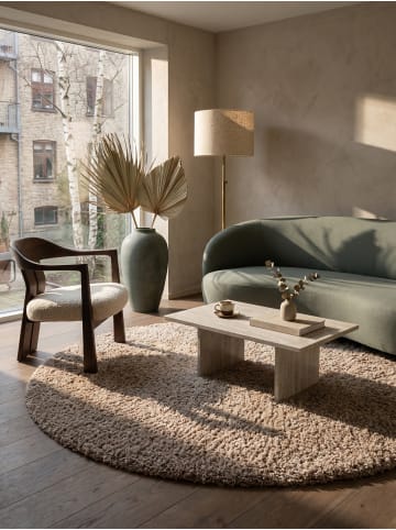 KADIMA DESIGN Teppich Hochflor Shaggy Waschbar Einfarbig RHEIN Strapazierfähig in Beige