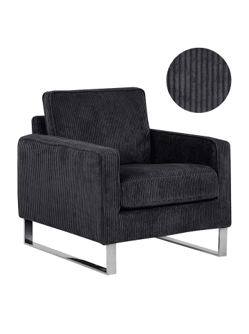 Beliani Sessel VIND in Schwarz - (W) 79 x (H) 82 x (L) 85 cm