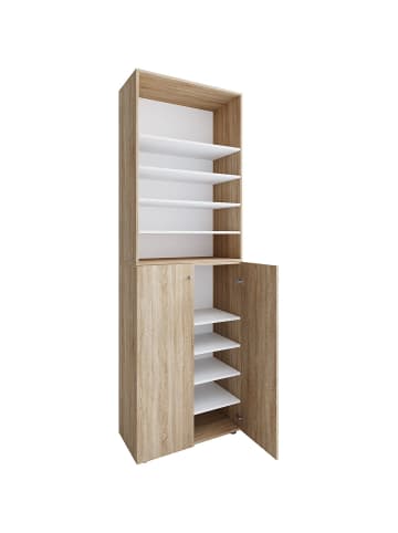 ebuy24 Schuhschrank Lona2XL10DTR Eiche Eiche 70 x 39 cm