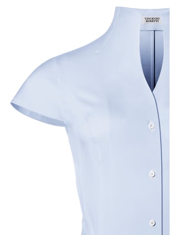 Vincenzo Boretti Bluse tailliert in eisblau