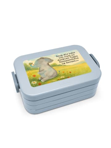 Mr. & Mrs. Panda Bento Box Elefant Biene Design mit Spruch in Blau Pastell