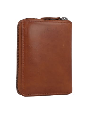Greenburry Newport Geldbörse RFID Schutz Leder 10 cm in caramel
