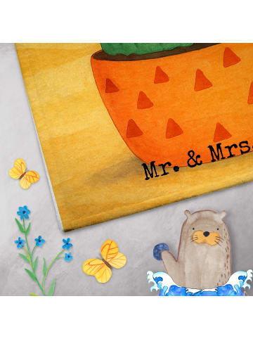 Mr. & Mrs. Panda Handtuch Kaktus Sonne Design mit Spruch in Weiß