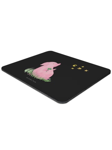 Mr. & Mrs. Panda Mouse Pad Schwein Glück ohne Spruch in Schwarz