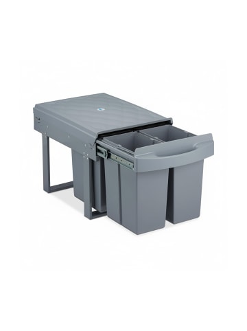 relaxdays Mülltrennsystem Grau Deluxe 4x8L
