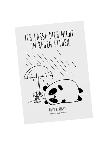 Mr. & Mrs. Panda Postkarte Panda Freundschaft mit Spruch in Weiß