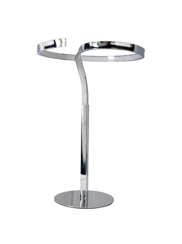 näve LED Tischleuchte "LOOP LINE" in chrome - (L)27 cm x (B)27 cm x (H)38 cm - EEK G