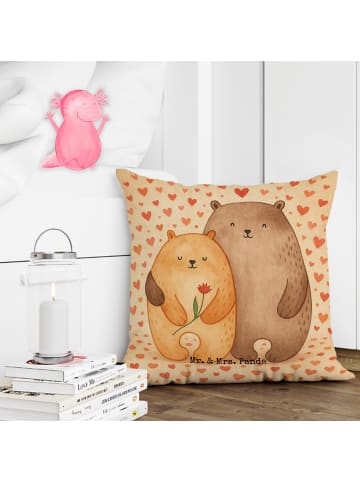 Mr. & Mrs. Panda Sofa Kissen Bären Liebe Design ohne Spruch in Weiß