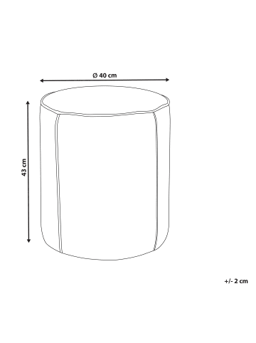 Beliani Pouf SEDONA in Beige - (W) 40 x (H) 43 x (L) 40 cm