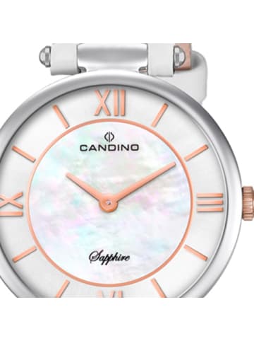 Candino Analog-Armbanduhr Candino Elegance weiß klein (ca. 30mm)