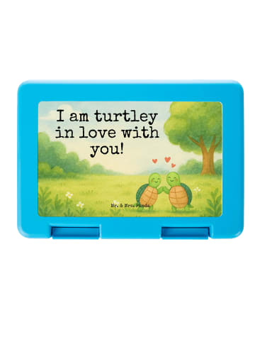 Mr. & Mrs. Panda Brotzeitbox Schildkröten Paar Design mit Spruch in Weiß