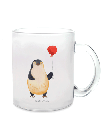 Mr. & Mrs. Panda Teetasse Pinguin Luftballon ohne Spruch in Transparent