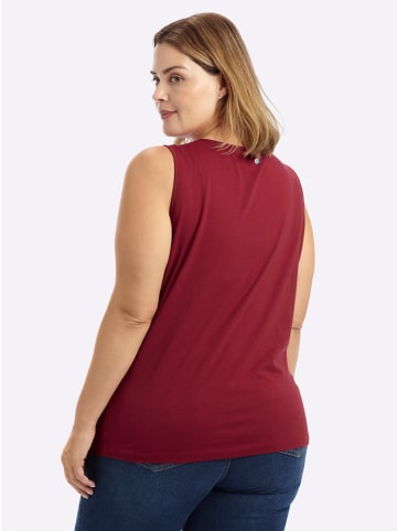 sheego Doppelpack Tops in kirsche-weiß