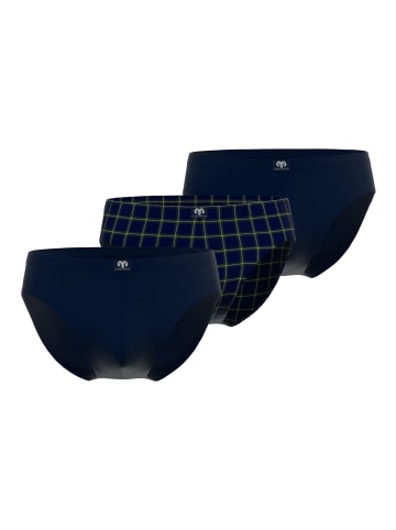 CECEBA Slip 3Er Pack Daytona in blau-dunkel-Karo