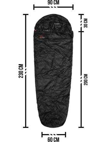 Normani Outdoor Sports Schlafsack-Regenüberzug SleeBag in Schwarz/Schwarz