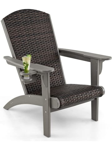 COSTWAY Adirondack Stuhl HDPE in Grau