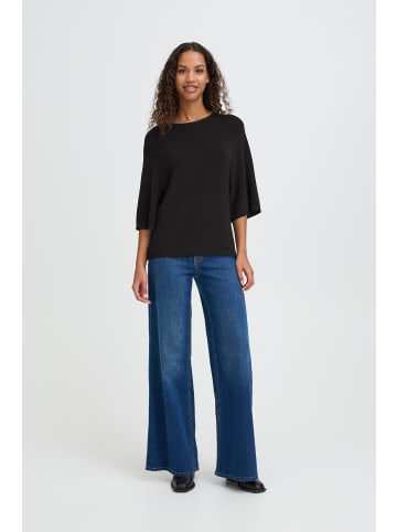 ICHI Kurzarm-Bluse IHCODY Loose fit in Black