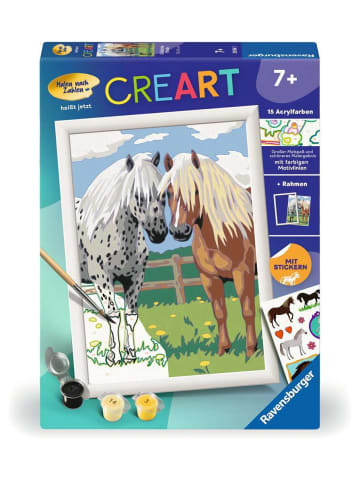 Ravensburger Malprodukte CreArt, Malen nach Zahlen Kinder - Glückliche Pferde Malen nach Zahlen Kinder Ab 7 Jahre in bunt