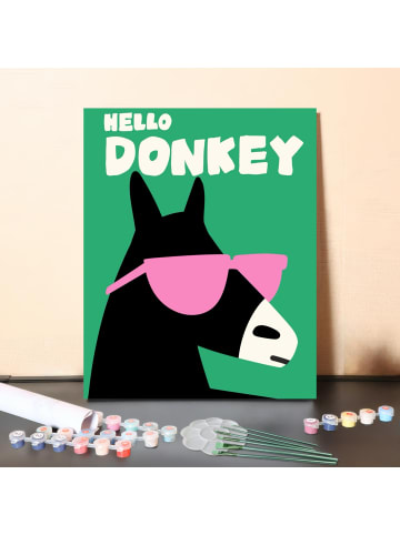 ARTNANAS DIY Malen nach Zahlen Set-"Hello Donkey"