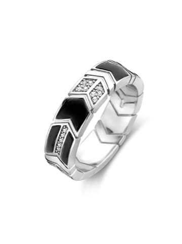 Ti Sento Milano Ring "mit Onyx und Zirkonia" in Silber