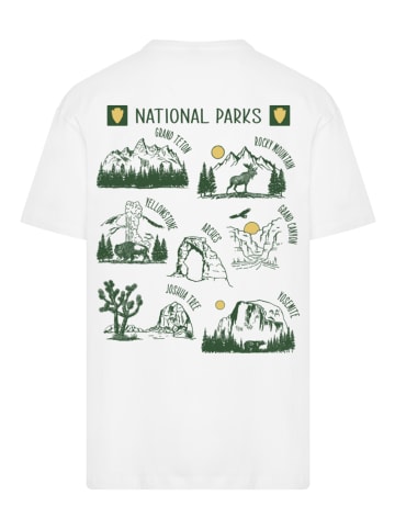 F4NT4STIC Oversize T-Shirt US National Parks Montage in weiß